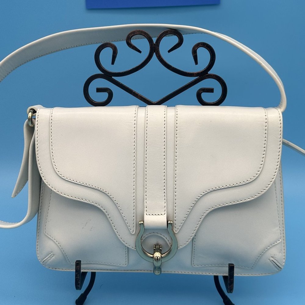 409. EUC Kate Spade Gavin Sutton Shoulder / Hand Bag in White - Hard to Find!